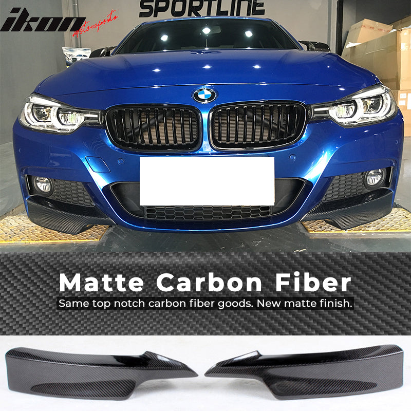 2012-2017 BMW 3 Series F30 MP Style Front Bumper Lip Carbon Fiber