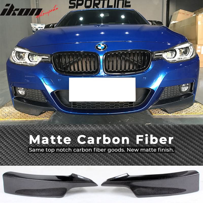 2012-2017 BMW 3 Series F30 MP Style Front Bumper Lip Carbon Fiber