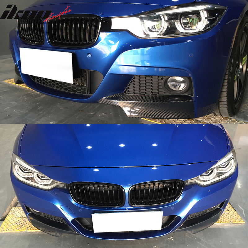2012-2017 BMW 3 Series F30 MP Style Front Bumper Lip Carbon Fiber