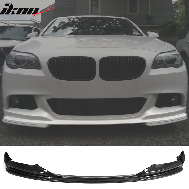 2011-2016 BMW 5 Series F10 3D Style Front Bumper Lip Carbon Fiber