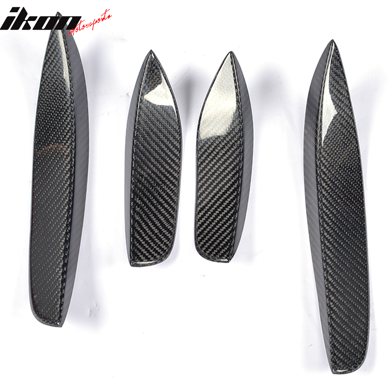 2015-2021 Benz C-Class W205 JC Front Bumper Fins Canards Carbon Fiber