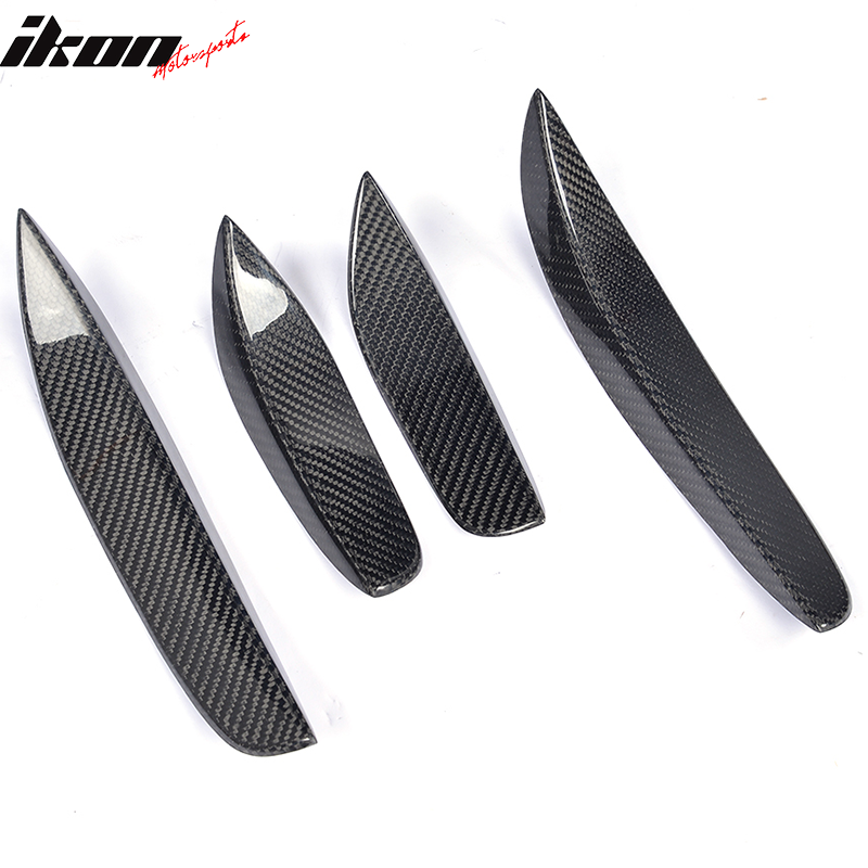 2015-2021 Benz C-Class W205 JC Front Bumper Fins Canards Carbon Fiber