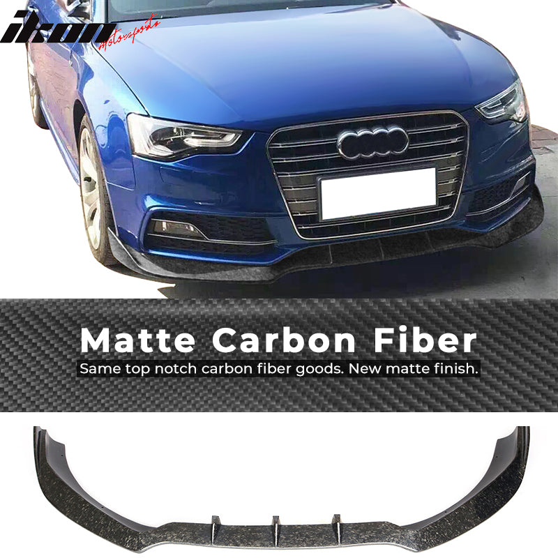 2013-2017 Audi S5 Facelift B8 JC Front Bumper Lip Forged Carbon Fiber