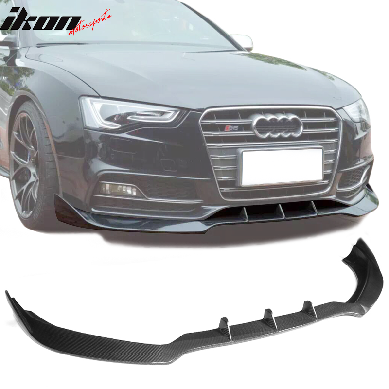 2013-2017 Audi S5 Facelift B8 JC Style Front Bumper Lip Carbon Fiber
