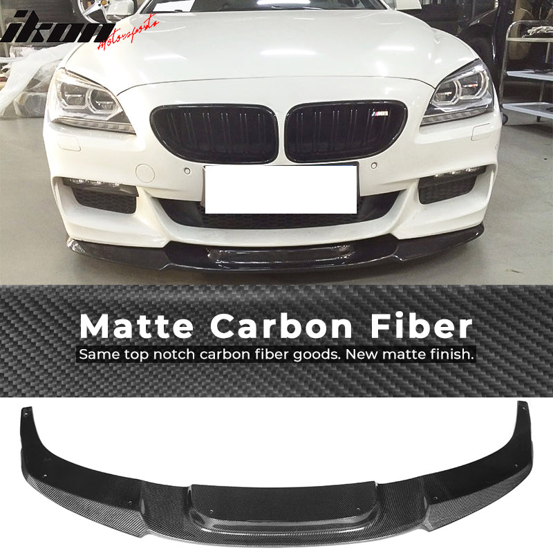 2012-2017 BMW F06 F12 6 Series VO Style Front Bumper Lip Carbon Fiber