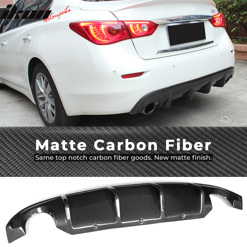 2014-2017 Infiniti Q50 V37 S Style Rear Bumper Diffuser Carbon Fiber