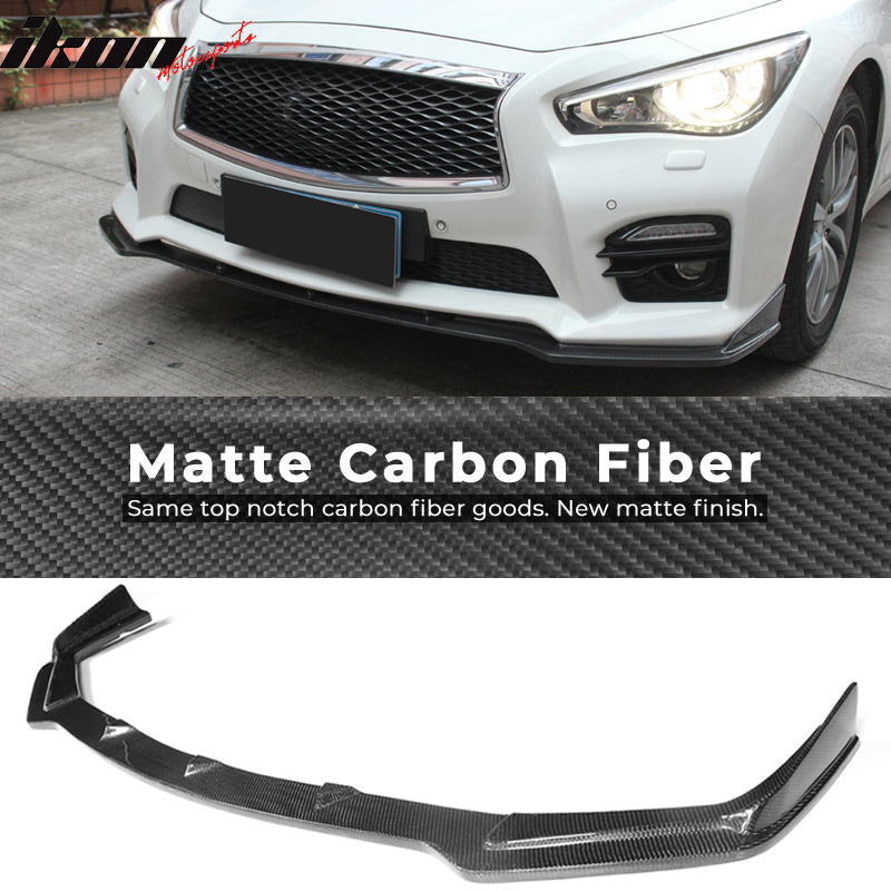 2014-2017 Infiniti Q50 V37 ST Style Front Bumper Lip Carbon Fiber FRP