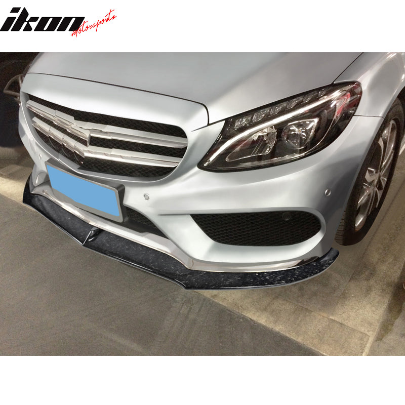 2015-2018 Benz W205 C Class PSM Front Bumper Lip Forged Carbon Fiber