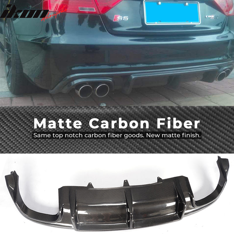 2012-2017 Audi A5 S5 OE Style Rear Bumper Lip Diffuser Carbon Fiber