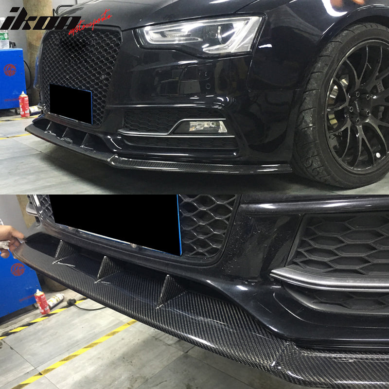 2013-2016 Audi S5 8V Coupe JC Style Front Bumper Lip Kit Carbon Fiber