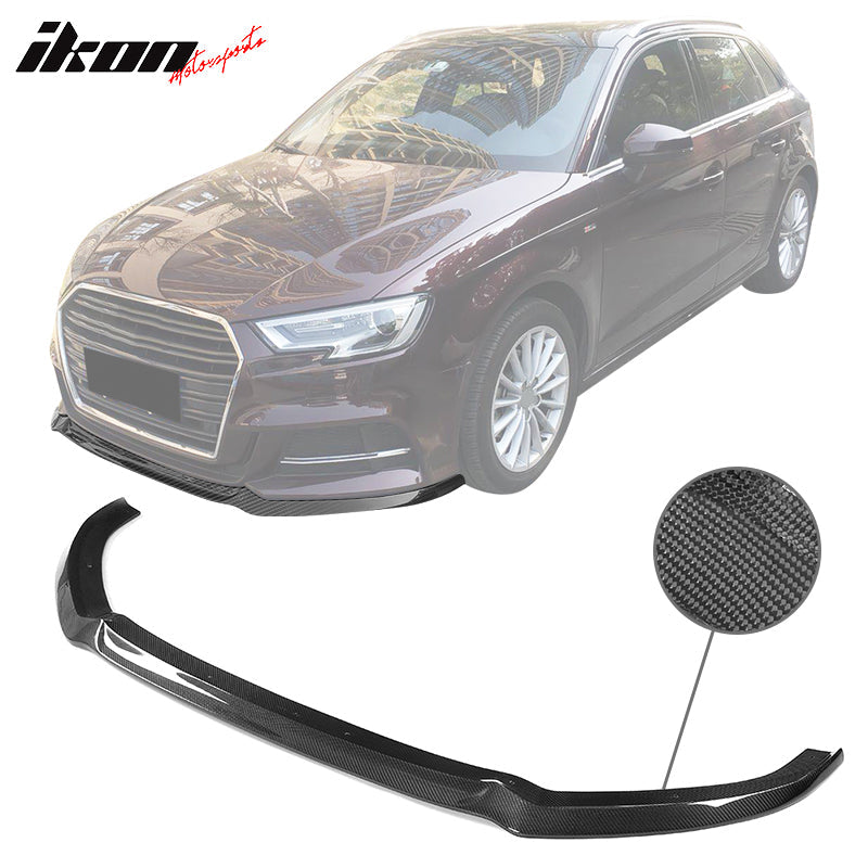 2017-2018 Audi A3 S Line S3 JC Style Front Bumper Lip Kit Carbon Fiber