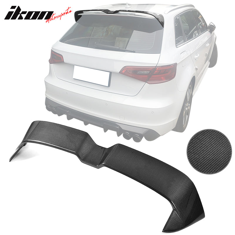 2014-2018 Audi A3 8V Hatchback JC Style Rear Roof Spoiler Carbon Fiber