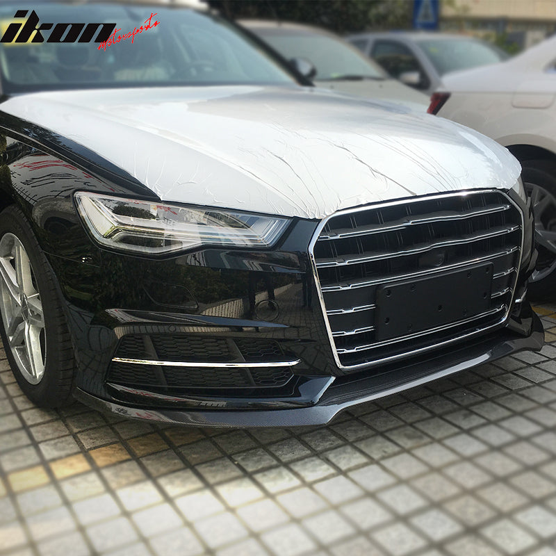 2016-2018 Audi A6 S6 S Line JC Front Bumper Lip Spoiler Carbon Fiber