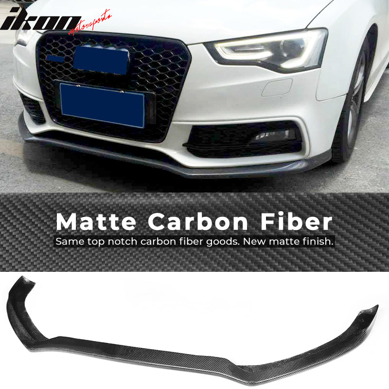 2013-2017 Audi S5 B8.5 DV Style Front Bumper Lip Kit Carbon Fiber FRP