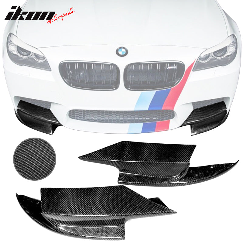 2012-2016 BMW F10 M5 RKP Style Front Bumper Lip Splitters Carbon Fiber