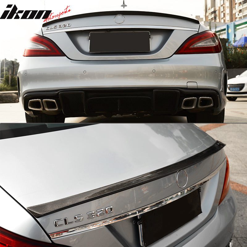 2011-2017 Benz CLS-Class W218 JC Style Rear Trunk Spoiler Carbon Fiber