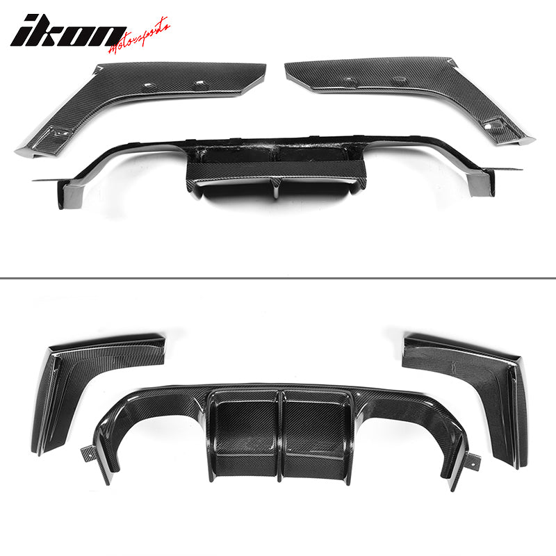 2015-2020 BMW M3 F80 M4 F82 V Style Rear Bumper Diffuser Carbon Fiber