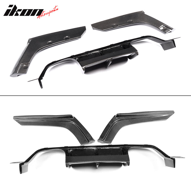 2015-2020 BMW M3 F80 M4 F82 V Style Rear Bumper Diffuser Carbon Fiber