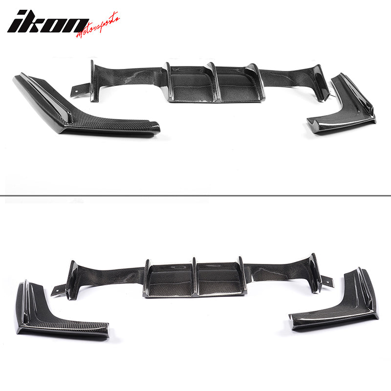 2015-2020 BMW M3 F80 M4 F82 V Style Rear Bumper Diffuser Carbon Fiber