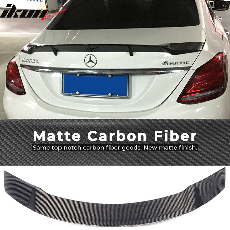 2015-2021 Benz W205 C Class JC Style Rear Trunk Spoiler Carbon Fiber