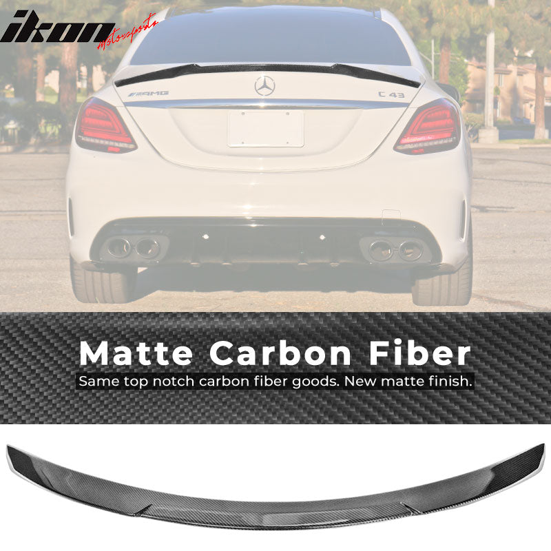 2015-2021 Benz W205 C Class ML Style Rear Trunk Spoiler Carbon Fiber