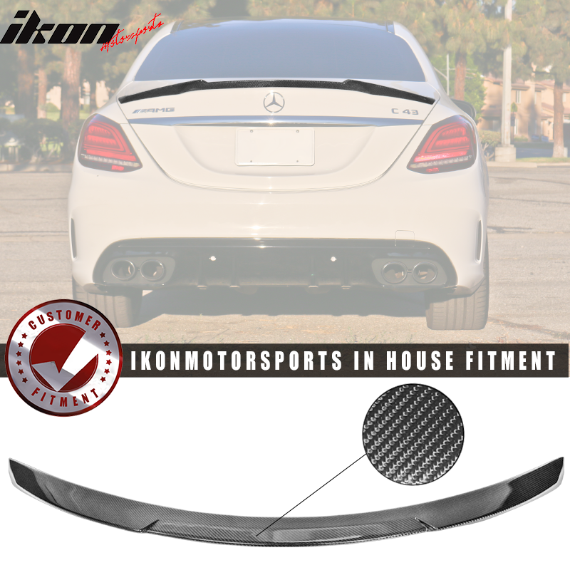 2015-2021 Benz W205 C Class ML Style Rear Trunk Spoiler Carbon Fiber