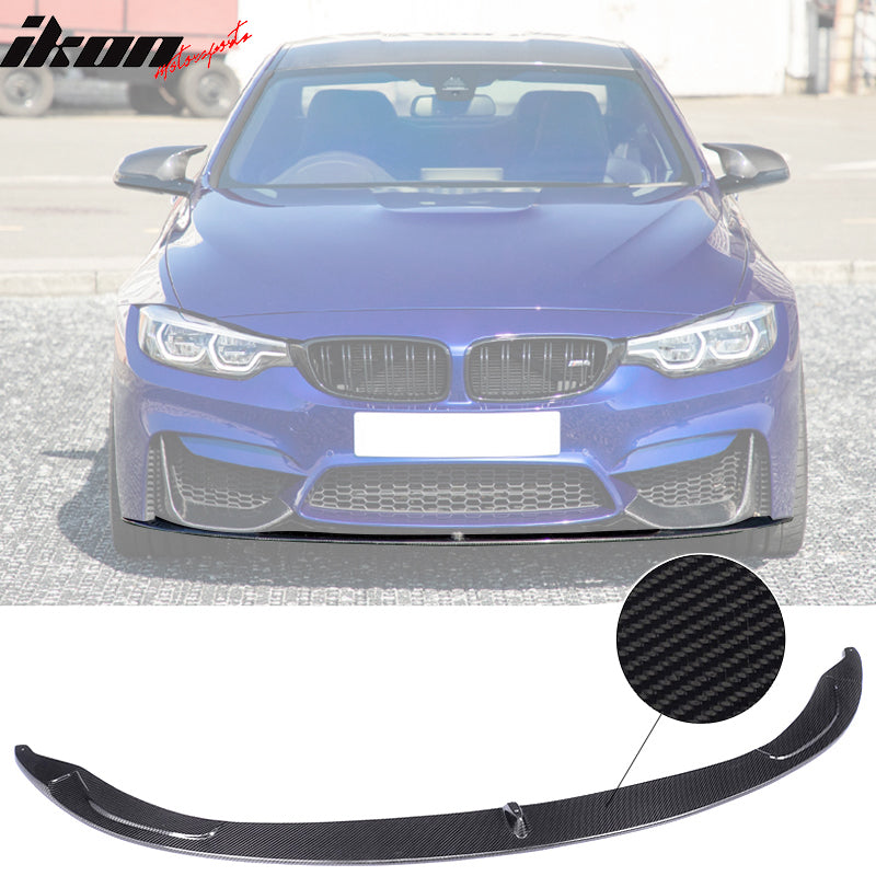 2015-2020 BMW F80 M3 F82 M4 P Style Front Bumper Lip Kit Carbon Fiber