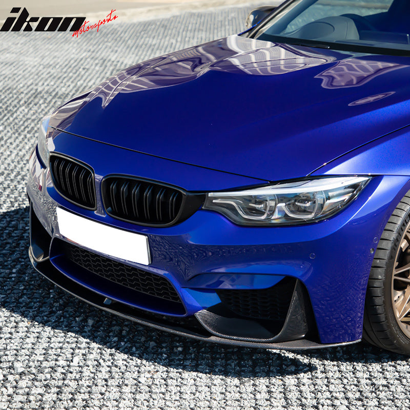 2015-2020 BMW F80 M3 F82 M4 P Style Front Bumper Lip Kit Carbon Fiber