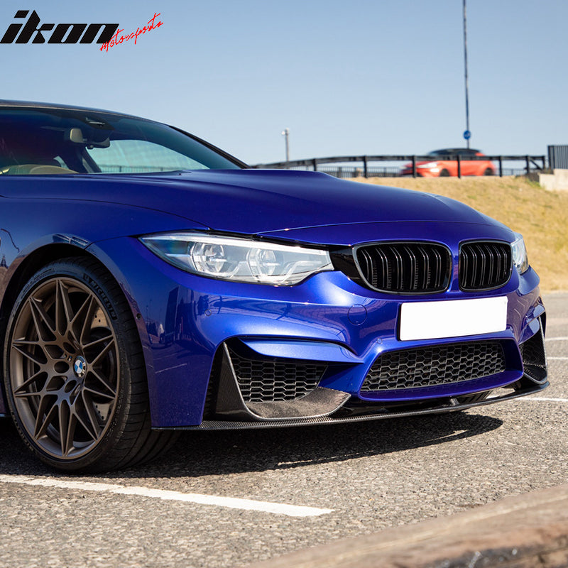 2015-2020 BMW F80 M3 F82 M4 P Style Front Bumper Lip Kit Carbon Fiber