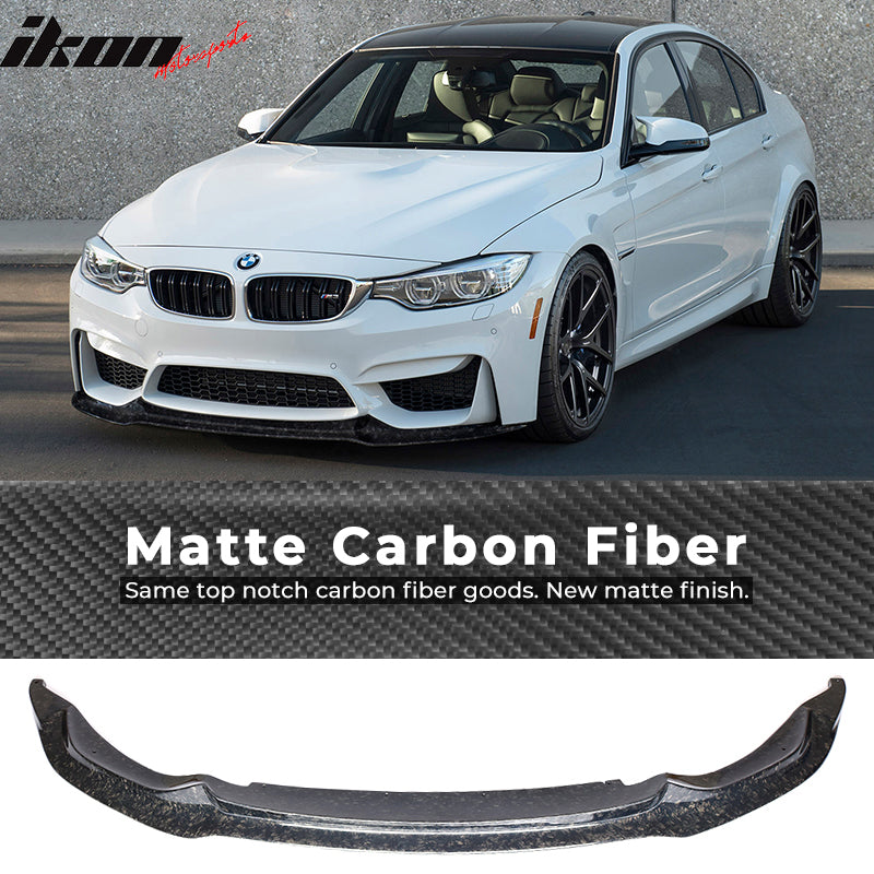 2015-2020 BMW M3 F80 M4 F82 F83 V Front Bumper Lip Forged Carbon Fiber