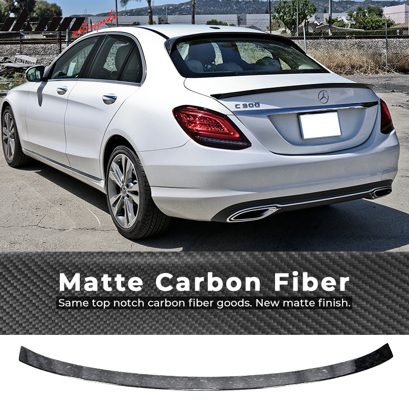 2015-2021 Benz W205 C Class ML Style Trunk Spoiler Forged Carbon Fiber