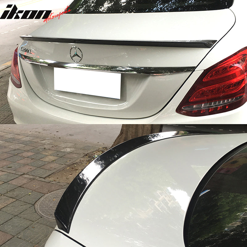 2015-2021 Benz W205 C Class ML Style Rear Trunk Spoiler Carbon Fiber