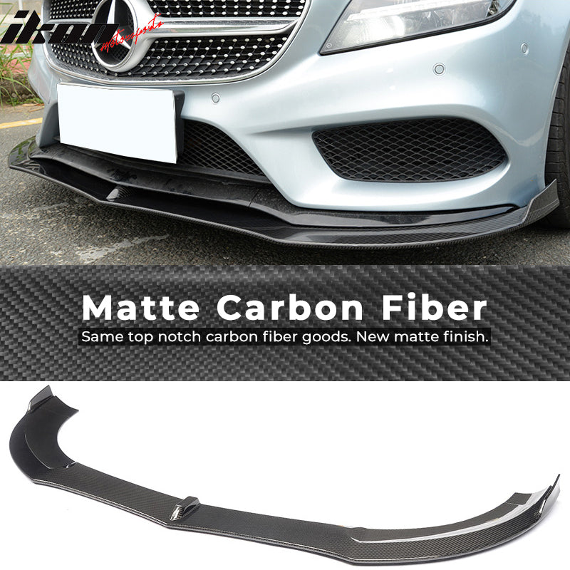2015-2018 Benz CLS Class W218 JC Style Front Bumper Lip Carbon Fiber