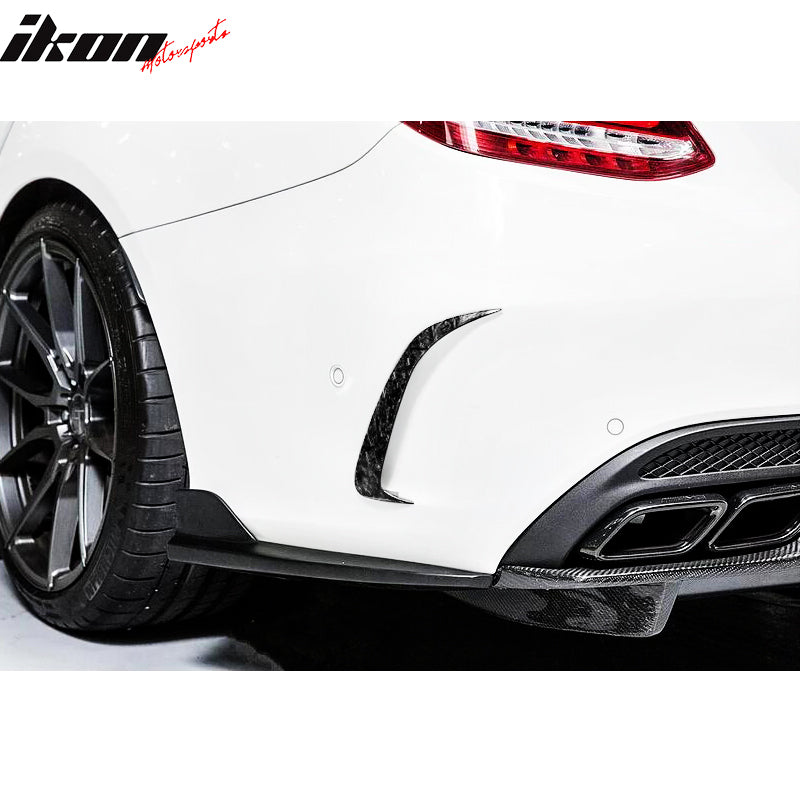 2015-2018 Benz W205 C Class JC Rear Bumper Vents Forged Carbon Fiber