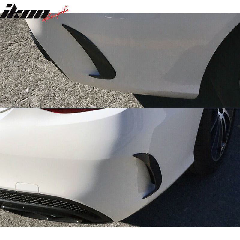 2015-2018 Benz C Class W205 JC Rear Bumper Vents Spoiler Carbon Fiber