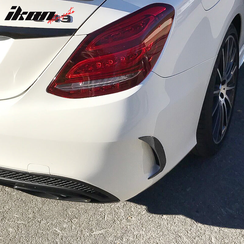2015-2018 Benz C Class W205 JC Rear Bumper Vents Spoiler Carbon Fiber