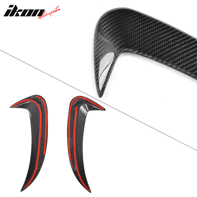 2015-2018 Benz C Class W205 JC Rear Bumper Vents Spoiler Carbon Fiber