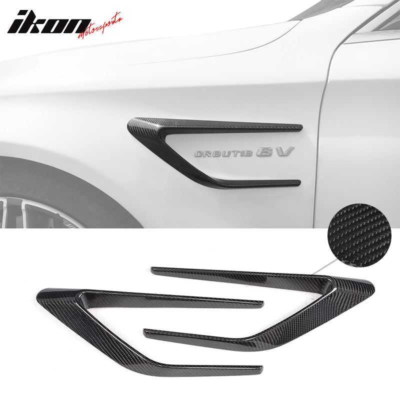 2015-2018 Benz C Class W205 JC Style Front Fender Scoops Carbon Fiber