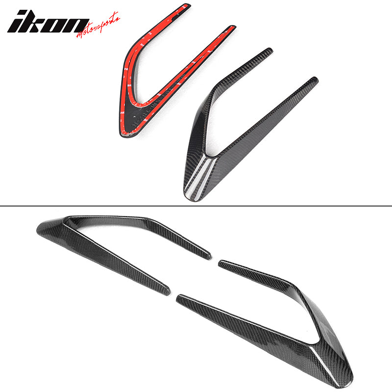 2015-2018 Benz C Class W205 JC Style Front Fender Scoops Carbon Fiber