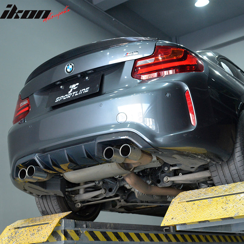 2016-2019 BMW F87 M2 MP Style Rear Bumper Lip Diffuser Carbon Fiber