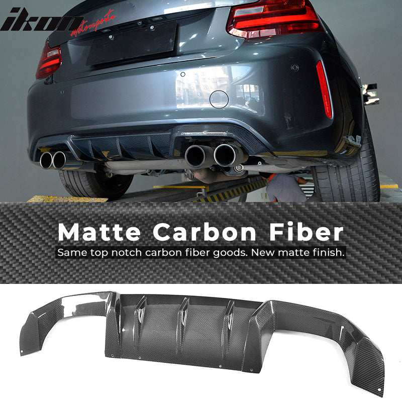 2016-2019 BMW F87 M2 MP Style Rear Bumper Lip Diffuser Carbon Fiber