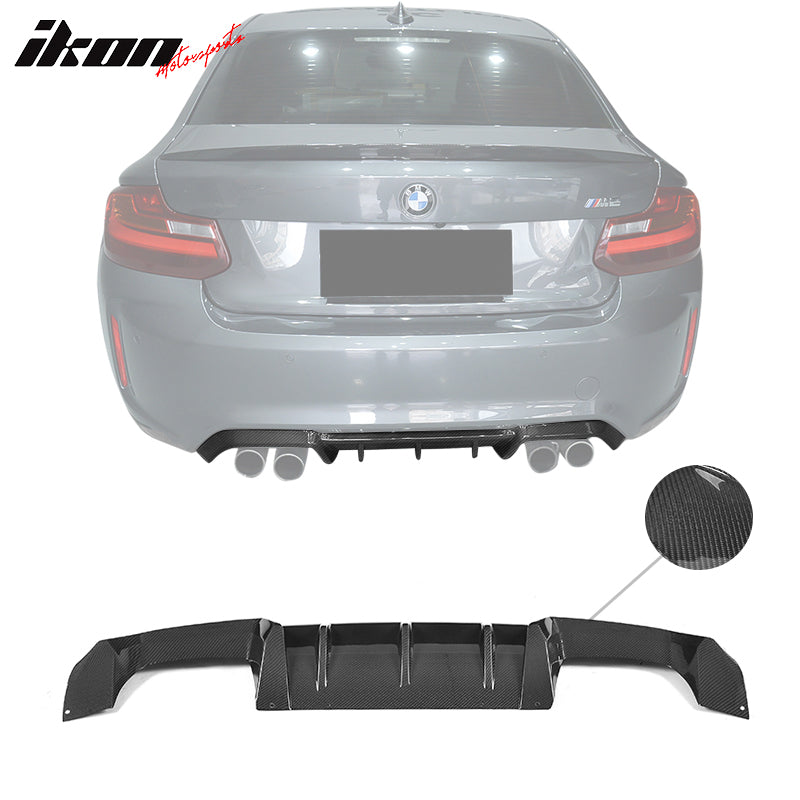 2016-2019 BMW F87 M2 MP Style Rear Bumper Lip Diffuser Carbon Fiber