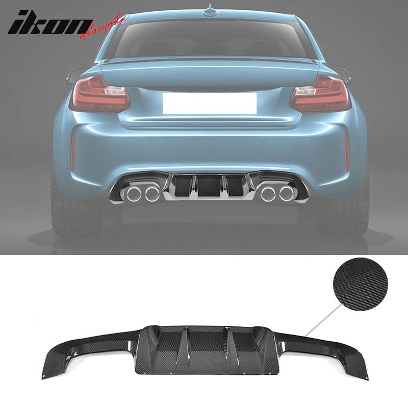 2016-2019 BMW F87 M2 AP Style Rear Bumper Lip Diffuser Carbon Fiber