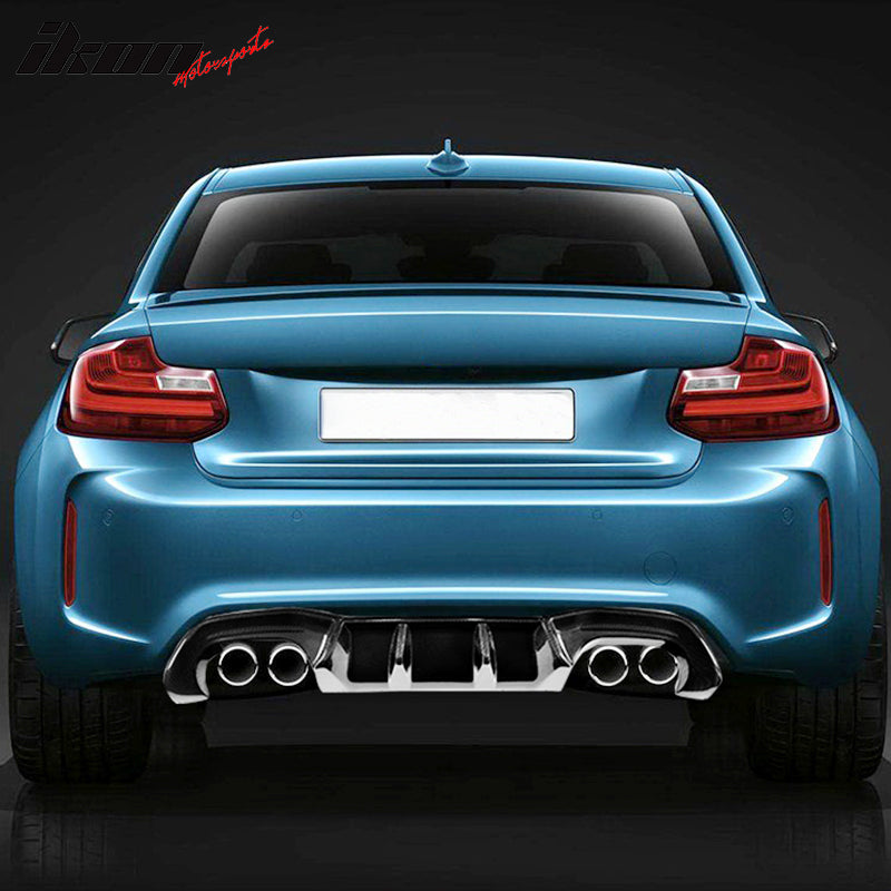 2016-2019 BMW F87 M2 AP Style Rear Bumper Lip Diffuser Carbon Fiber