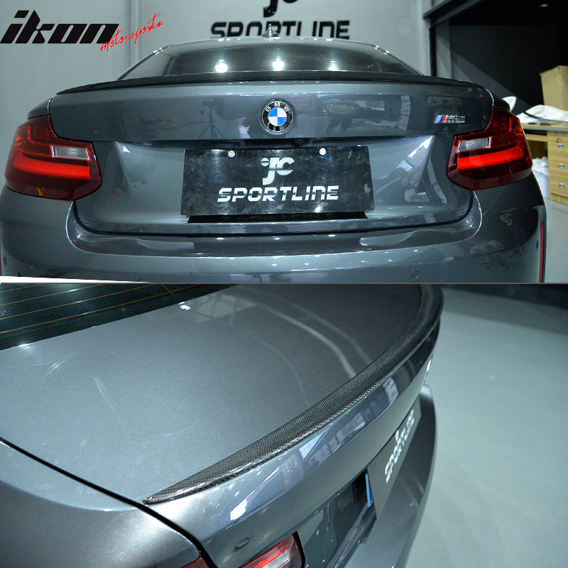 2014-2021 BMW F87 M2 F22 V Style Rear Trunk Spoiler Wing Carbon Fiber