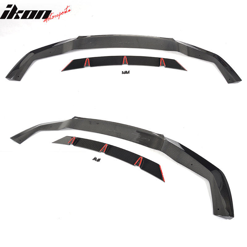 2016-2018 BMW F87 M2 V Style Front Bumper Lip Spoiler Kit Carbon Fiber