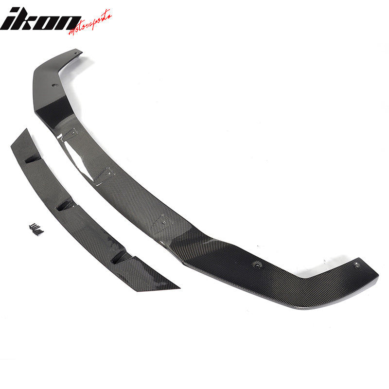 2016-2018 BMW F87 M2 V Style Front Bumper Lip Spoiler Kit Carbon Fiber