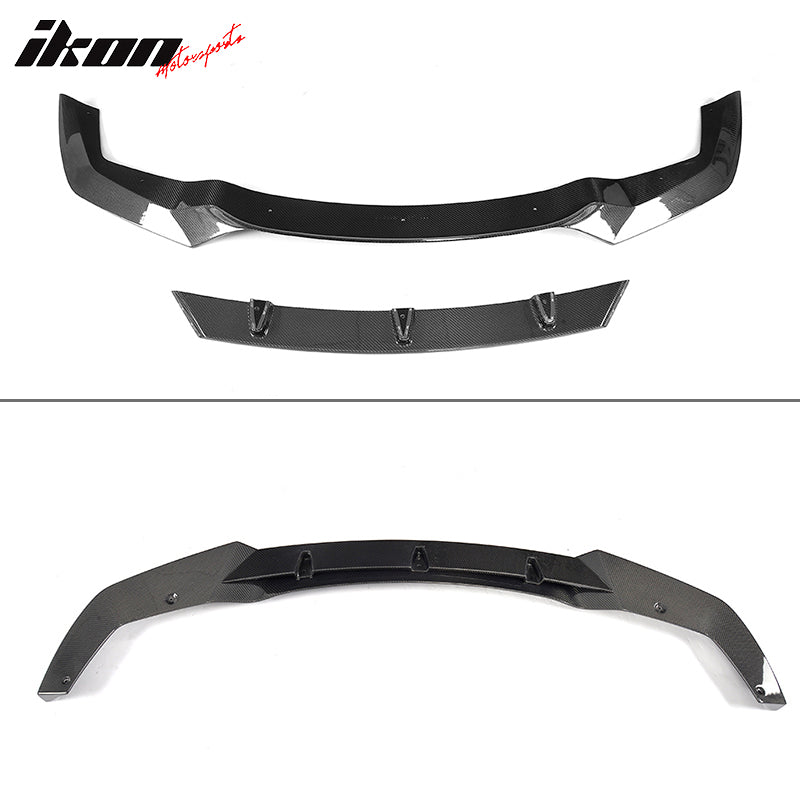 2016-2018 BMW F87 M2 V Style Front Bumper Lip Spoiler Kit Carbon Fiber