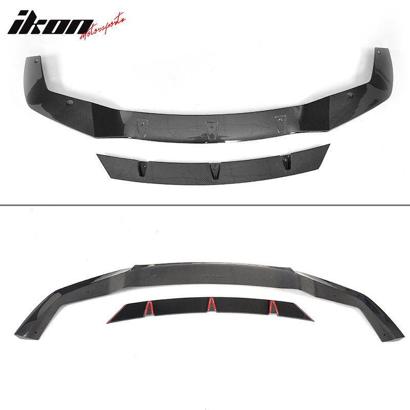 2016-2018 BMW F87 M2 V Style Front Bumper Lip Spoiler Kit Carbon Fiber