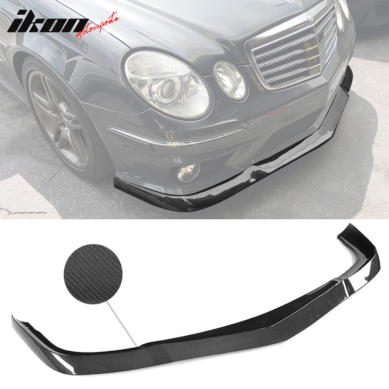 2006-2009 Benz W211 E63 AMG XY Style Front Bumper Lip Kit Carbon Fiber
